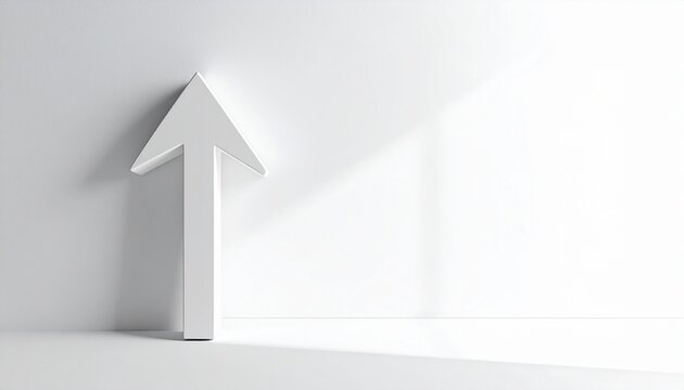 White background input arrow icon corner copy space input output concept minimal