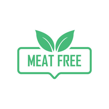 green thin line simple meat free icon. cartoon flat style trend modern vegan logotype graphic art design isolated on white background. concept of taboo on killing animals for food or vegetarian meal