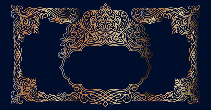 Symmetrical gold mandala art, luxury geometric line design, elegant navy blue ornament, premium golden kaleidoscope, decorative metallic pattern, royal gold filigree, abstract copper geometry
