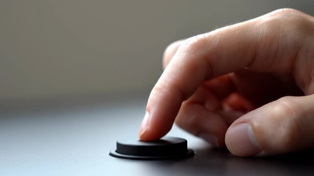 Human hand hesitating before touch representing decision and uncertainty