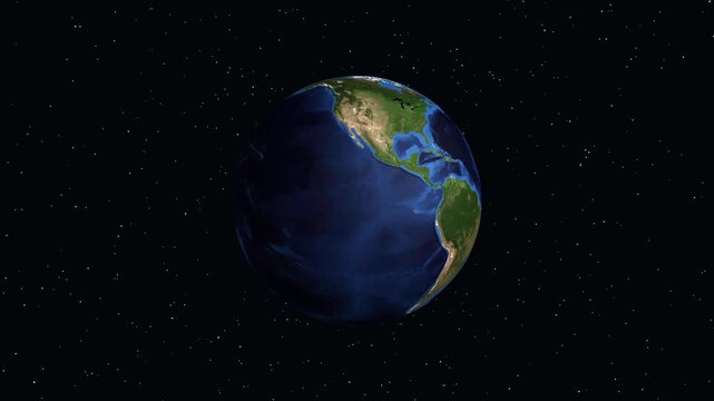 Earth Zoom Animation to Samarinda Indonesia with Population Data Overlay