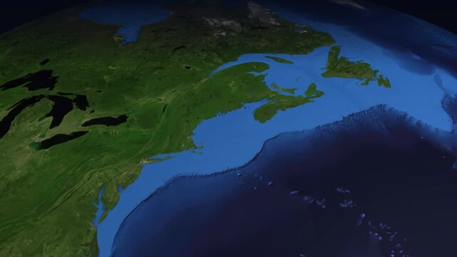 Animated Flight Path Map from Toronto Canada to Doha Qatar