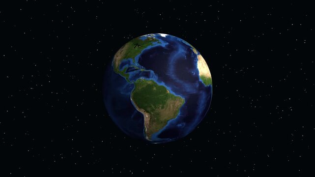 Digital Animation Zooming into Lethbridge Alberta Canada on Rotating Earth Globe