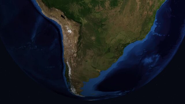 Satellite Zoom Animation From Space to Canberra Australia City Lights