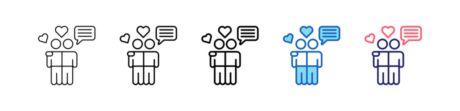 Support Icon In 5 Different Styles Set Collection.   