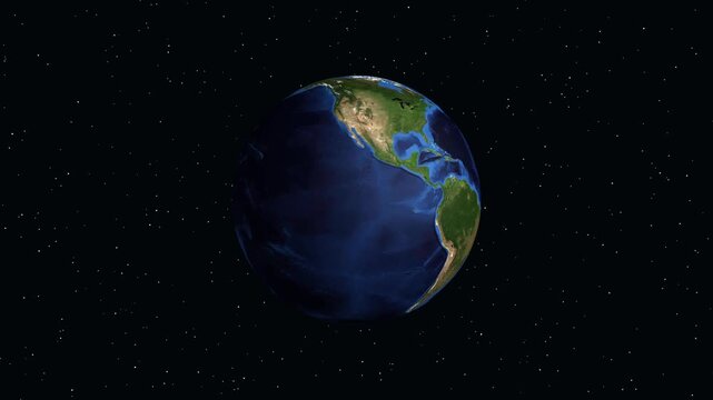 Digital Earth Animation Zooming into Guayaquil Ecuador with Location Data
