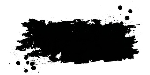 Fototapeta premium Abstract black grunge ink paint splatter splash brushstroke texture background.