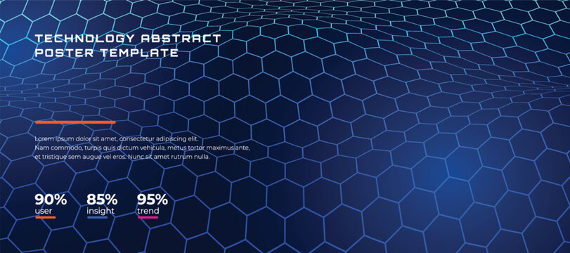 Modern Digital Technology Background With Glowing Dots. Data Lines Representing Big Data And Modern Stack Systems. Vector Illustration.	