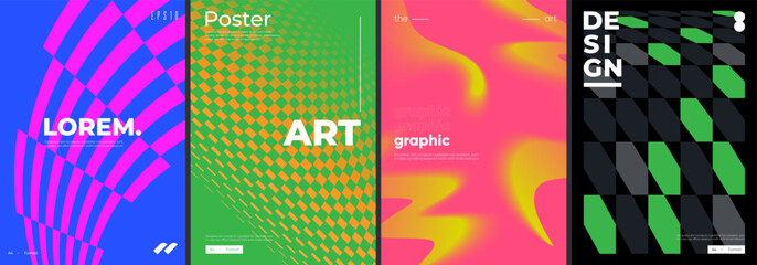 Fototapeta premium Futuristic posters collection with different design.