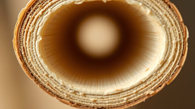 Cross-section of a hollow reed stalk.