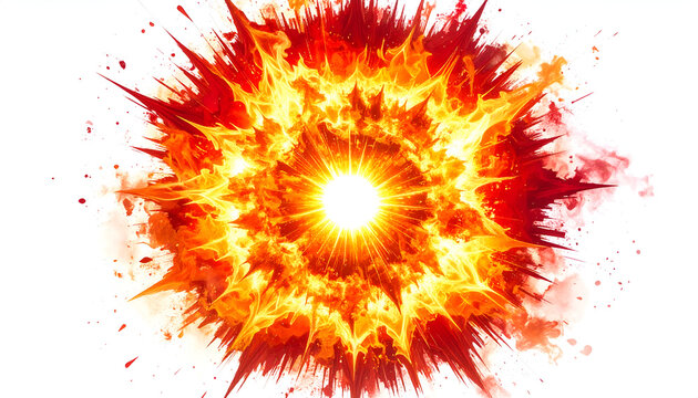 Explosive Burst of Fiery Energy and Light.