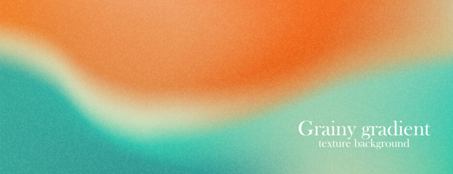 Gritty summer teal and orange gradient background