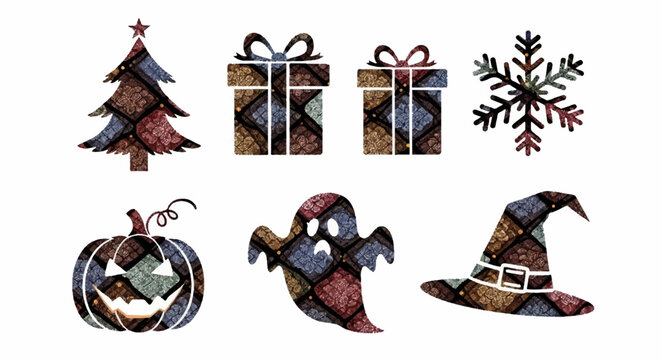 Insert Breve Play Crescent icon set random