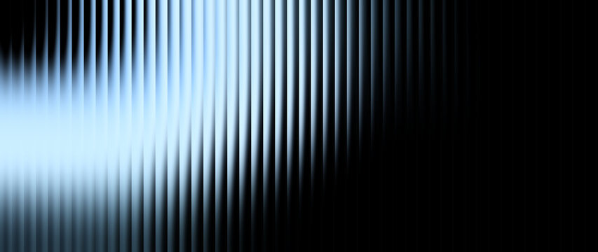 Premium clean gradient in light blue, cyan, and azure tones with vertical ribbed glass ridges for futuristic website hero headers.