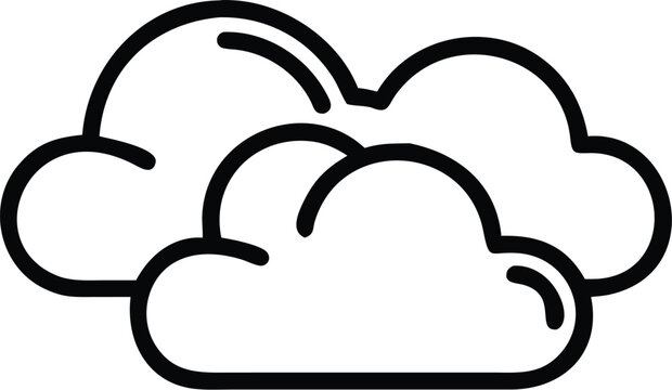 cloud icon simple black and white line drawing on a white background high quality professional detailed modern elegant stylish clean crisp