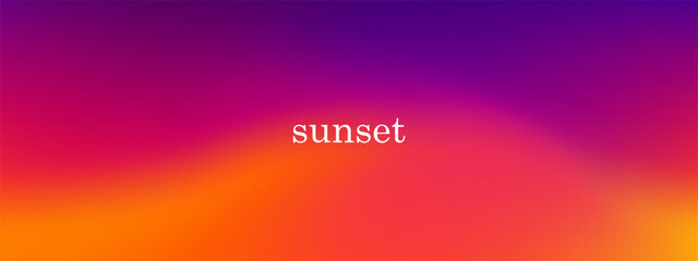 Sunset mesh gradient background with a smooth deep purple and magenta to orange and yellow © Anastasiia