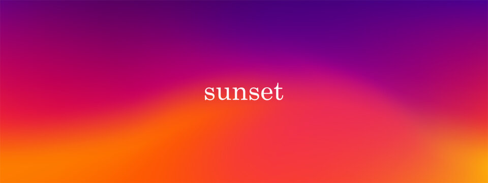 Sunset mesh gradient background with a smooth deep purple and magenta to orange and yellow