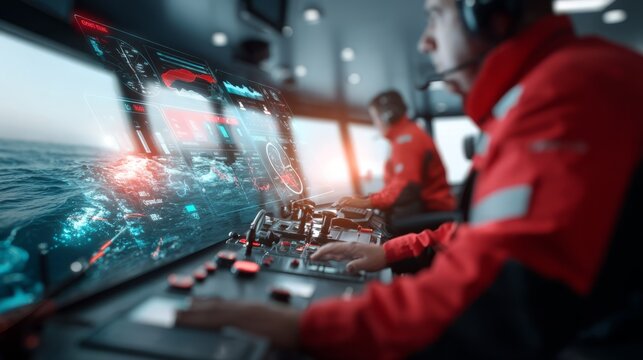 Advanced Vessel Control Deck with Crew Monitoring Sea Exploration