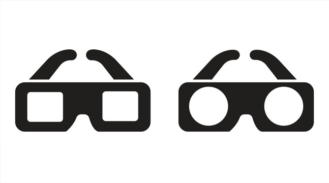 glasses icon in flat style, eps10 on white background, vector illustration.