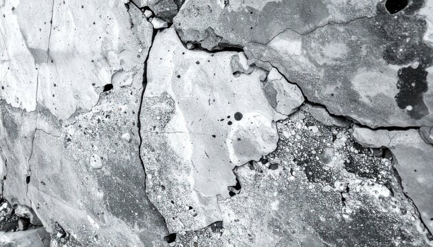 Cracked Concrete Surface - A Study in Texture and Decay.