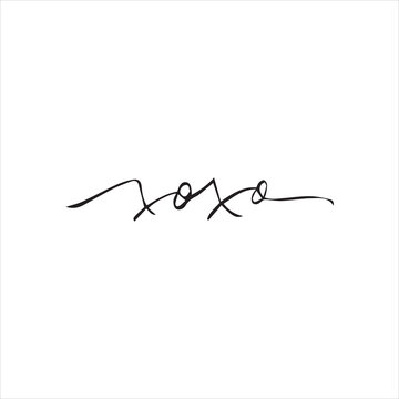 Handwritten signature styling the name alexo Vector