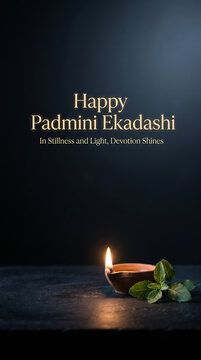 Diwali festival lighted diya with green leaves on dark background spirituality and celebration