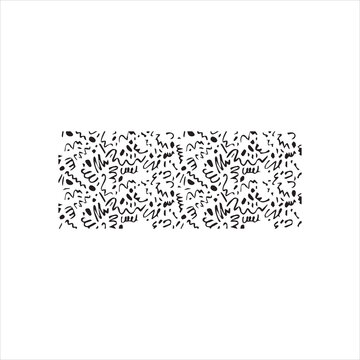 Abstract black ink splatters on white background forming chaotic patterns Vector