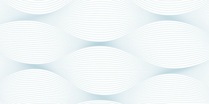 Blue and beige diagonal wavy lines seamless pattern. Simple vector abstract liquid stripes background. Funky groovy texture with diagonal waves, fluid shapes, flow. Stylish repeated decorative design
