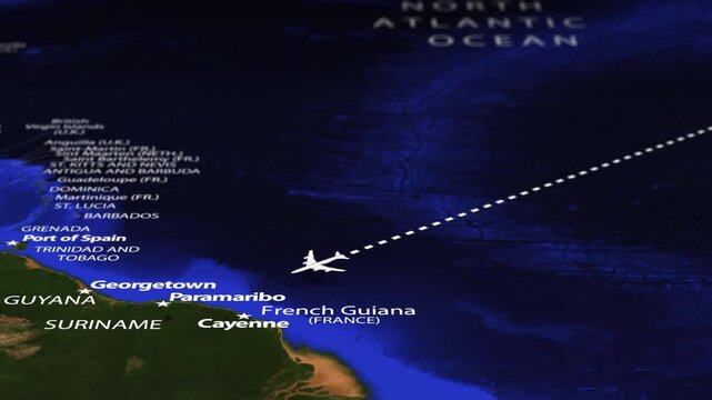 Flight From Paris FRANCE to Lima Peru with flag pins