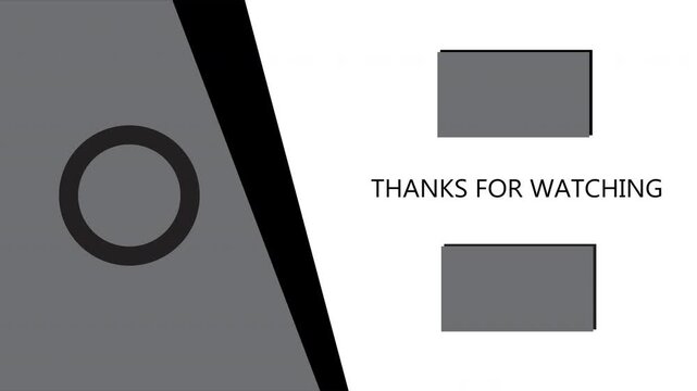 Minimalist End Screen Template for Video Content Outro Featuring Placeholders for Suggested Clips and Channel Branding