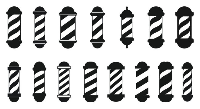 Barber Pole Collection - Classic Vintage Symbols