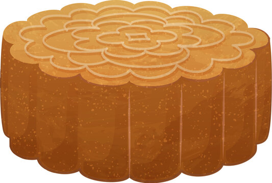 Side view of moon cake
