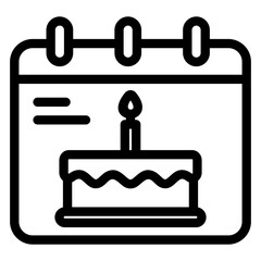 Fototapeta premium Birthday Date Icon