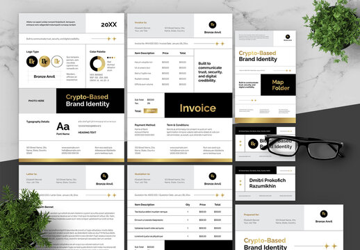 Gradient Gold And Black Crypto Brand Guidelines
