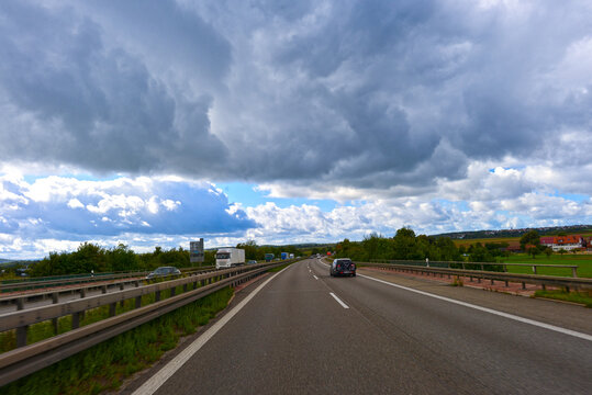 A81 bei G&auml;rtringen, Fahrtrichtung S&uuml;den in Baden-W&uuml;rttemberg