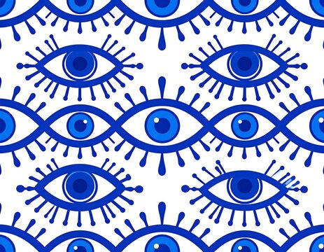 Blue Eyes Pattern Design Artwork.