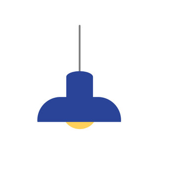 Simple blue ceiling lamp