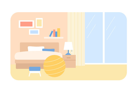 Bedroom with double bed and window