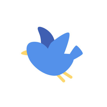 Flying blue bird