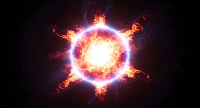 Fiery portal to another dimension a glowing oval gateway with intense flames and energy