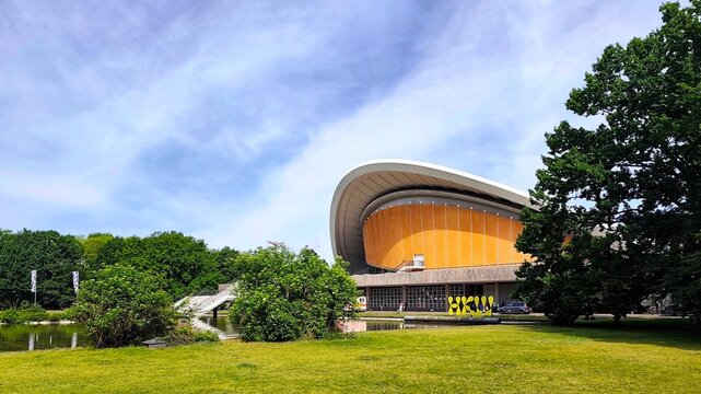 Exterior view of the Haus der Kulturen der Welt (House of World Cultures), Germany&rsquo;s national center for the presentation and discussion of international contemporary arts.