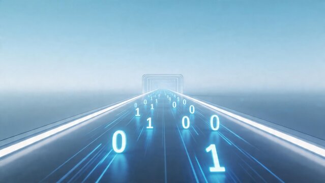 Digital tunnel with binary code