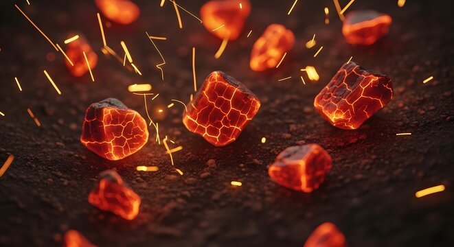 Fiery citrus burst a dramatic still life of exploding blood orange segments with sparkling debris