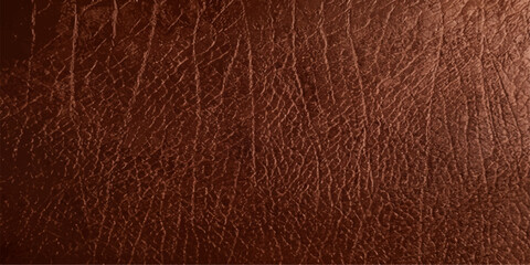 Fototapeta premium A close-up view unveils the intricate texture and rich hue of high-quality brown leather, showcasing the natural grain, creases, and subtle imperfections. for background, web, ui, branding, design