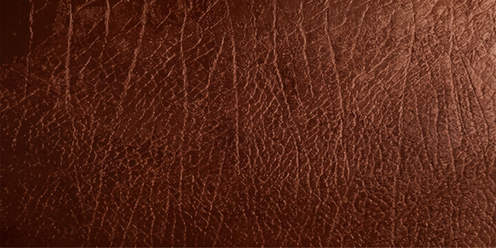 A close-up view unveils the intricate texture and rich hue of high-quality brown leather, showcasing the natural grain, creases, and subtle imperfections.  for background, web, ui, branding, design
