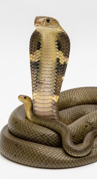 Front View of a Indian Cobra Isolated for Design
