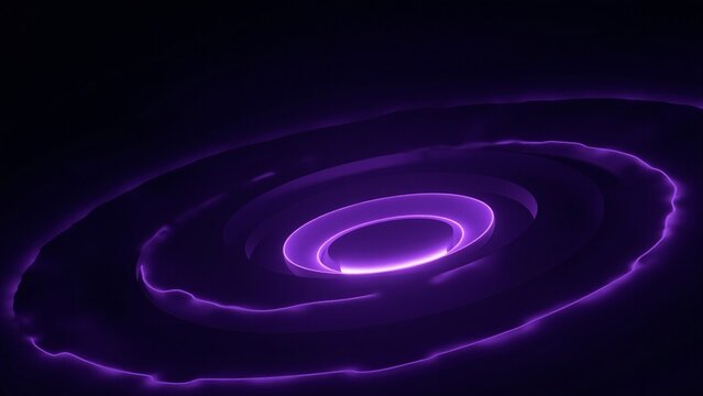 Electromagnetic field with glowing circular patterns in a vacuum, emphasizing the beauty and complexity of science.