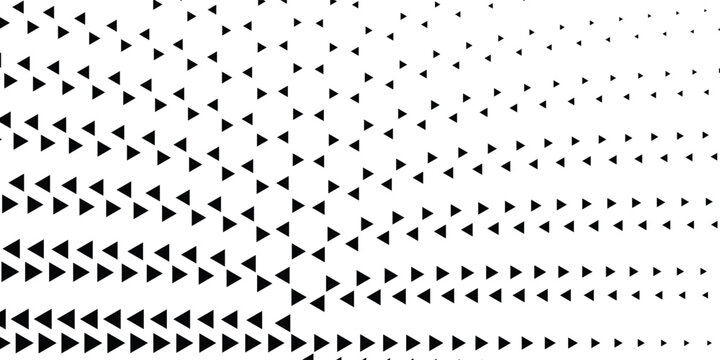 Abstract geometric black and white deco art halftone hexagone  and triangle print pattern