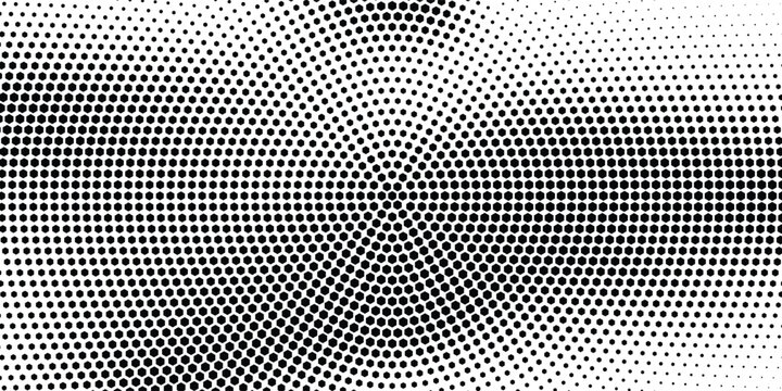 Wave halftone pattern. Halftone dots background. Vector