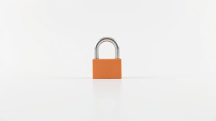 Fototapeta premium 3D rendering of a digital padlock on white background.